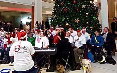 Carols with our visually impaired choir!