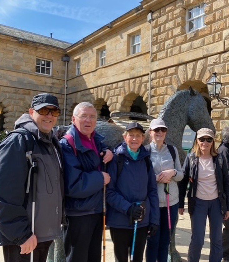 Rambling group standing outside Chatsworth House