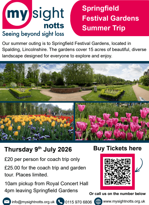 Join us for our summer outing to Springfield Festival Gardens