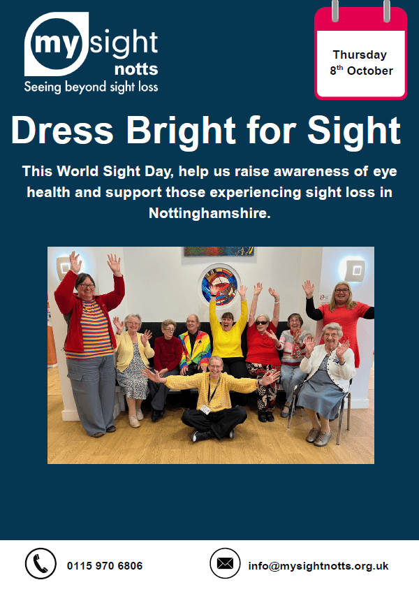 Dress Bright for Sight Corporate Poster Volunteer fundraisers.